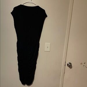 Halogen Elegant Black Midi Dress